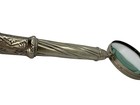 Large Antique Victorian Edwardian Silver Plated Magnifying Glass 12    Long
