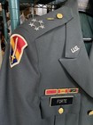 Vintage Us Army Dress Green General Uniform Jacket W  Ribbon Rack Unit Awards