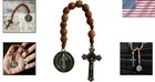 Durable Pocket Rosary - 9-inch Saint Benedict Medal   Crucifix In Antique Silver