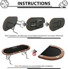 Foldable Oval Poker Table For 10 Players  Casino   Texas Hold em Poker Table