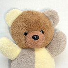 Dan Dee Patchwork Bear Plush Stuffed Animal Lovey Brown Beige Tan Color Block