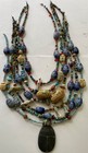 Egyptian Beads Scarab Faience Mummy Jackals Heishi 6 Strands 15 -22  Unfinished