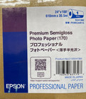 Epson S041393 Premium 7 Mil  24  X 100  Photo Paper Roll - Semi-gloss White