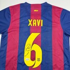 Autographed signed Xavi Hernandez Fc Barcelona Blue Jersey Beckett Bas Coa