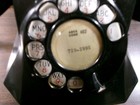 Vintage Black Monophone Rotary Dial Telephone Desk Phone Automatic Electric Co