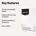 Amazon Basics 8 5  X 11  Bright White Cardstock Paper  250 Sheets