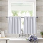 2 Panel Insulated Privacy Blackout Short Curtain Window Drapes Kitchen Cafe Tier