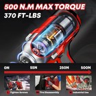 Silvel 650nm Cordless Impact Wrench 1 2  Drive 2 4 0ah Battery Fast Charger