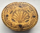 Antique Carved Shepherd s Snuff Box Antler Horn 1700s English Scrimshaw Art Dove