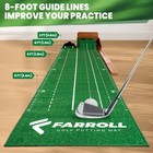Golf Putting Green Indoor Outdoor Practice Mat With Ball Return 118   18 In