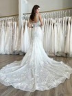 Sexy Mermaid Wedding Dresses Lace Appliques Square Neck Sleeveless Bridal Gowns