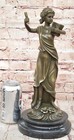 Signed Original Jean Patoue Greek Goddess Of Wisdom Athena Bronze Sale Decor