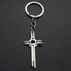Jesus On The Cross Inri Design Silver Color Keychain Charm Pendant Key Ring Gift
