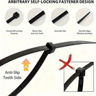 Heavy Duty Nylon Zip Ties Cable Tie Assorted Sizes Kit Self Locking Wire Wrap Us