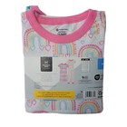 Member s Mark Toddler   Girls Comfort 4-piece Cotton Pajama Set  multi Heart 