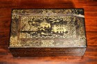 Beautiful Large Lacquer Victorian Antique Chinoiserie Asian Chinese Box
