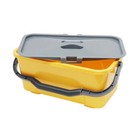 3 Gallon Rectangular Window Cleaning Bucket With Lid - Yellow