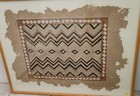 Antique Red Mesa Regional Navajo Artwork On Red Cloth 36  X 29  Framed Signed