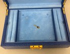 Large Rolex  Blue Leather  Jewelry Box With Key