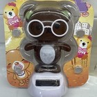 Lot  2  Car Solar Power Bear Ornament Swinging Animated Bobble Dancer Toy Decor