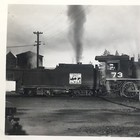 Western Pacific Railroad Engine Locomotive No  73 Antique Photo