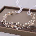 Gold Bridal Flower Vines Rhinestone Crystal Wedding Tiara Headband Fast Shipping