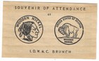 1979  Iowmc 15th Anniversary Brunch  Token  Souvenir Wooden Nickel