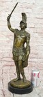 Bronze Spartan Gladiator Figurine Mavchi Signed Roman Warrior Sculpture Art