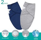 Cotton Swaddle Sleep Sack Newborn 0-3 Months Essentials 2 Pack Gray navy New
