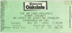 Vintage 2002 Kenny Chesney Sara Evans Concert Ticket Stub Wallingford Ct