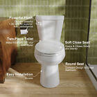 Two-piece Toilet  Chair Height  Round Front  White  1 28 Gpf  Ada Height 17 3  