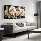 Flower Large Canvas Wall Art For Living Room Bedroom Home Office White And 