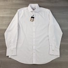 Charles Tyrwhitt Dress Shirt Mens 16-34 Slim Fit Solid White Non Iron Cotton New