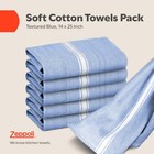 Zeppoli Classic Kitchen Towels - 15 Pack 100  Natural Cotton Towel Set  Reusa   