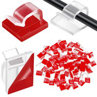 100 Pcs Christmas Light Clips  Self Adhesive  Small  Clear