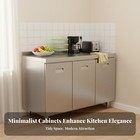 Stainless Steel Kitchen Cabinet Storage Unit Food Grade Material Sink Base