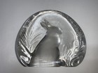 Paperweight Zajecar Yugoslavia Lead Crystal Bunny Rabbit Spring Easter