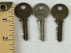 Lot Of 3 Yale   Towne Brass Lock Padlock Security Key Chicago Vtg Old Antique