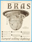 1919 Brascolite Hanging Fixture Light Shade Type Wd Luminous Unit St Louis Mo Ad