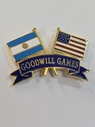 Goodwill Games Lapel Pin Seattle 1990 Argentina   Usa Crossed Flags