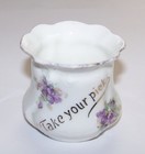 Antique Bavaria Porcelain Toothpick Holder Rare - Floral   take Your Pick 