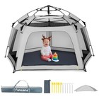 Baby Playpen Pop-up Tent - Outdoor   Indoor Play Tent For Beach With Grey