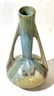 Rare Art Nouveau Pierrefonds Two-handled  Blue-green   Earth-toned Vase C  1912