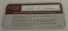 May Company Expired Credit Charge Card - Signed -vintage Expired Collectible