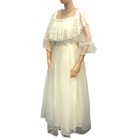 Hamilton Colonial Style Vintage Handmade Wedding Dress Organza Full Skirt Lace