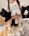 White Kitten Cat 18 Inch Pillow Stuffed Animal Plush Toys Doll Kids Gifts