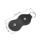 Guitar Picks Holder Case Artificial Leather Bag Black With 5 Picks 1 Set