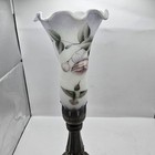 Vintage Floral Hummingbird Frosted Glass Tulip Shade Lamp Night Light 12 