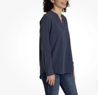 Rev Women   s Blouse M Blue Long Sleeve Top Nwt Lightweight Pullover