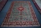 Fine Hand Knotted Caucasian Rug 8x11 Green Antique Persian Style Oriental Carpet